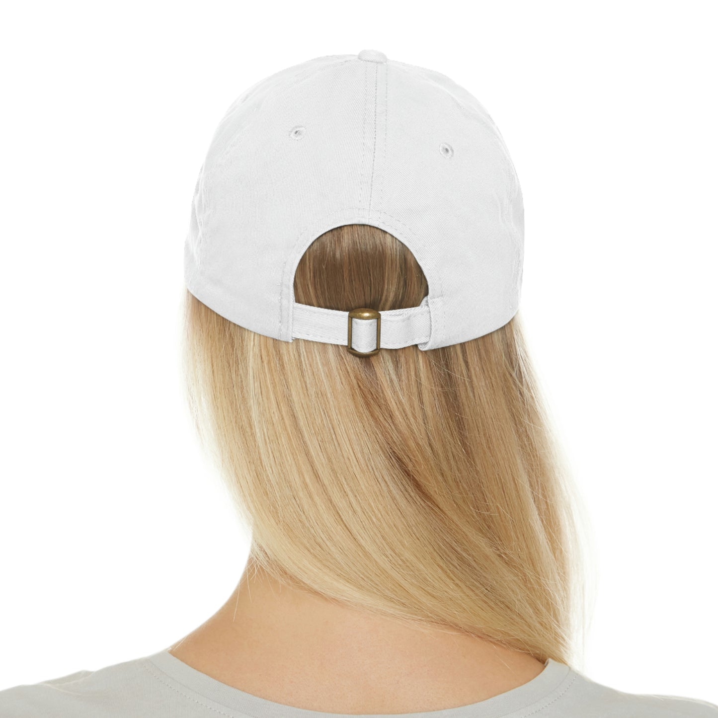 Book house Dad Hat with Leather Patch (Rectangle)