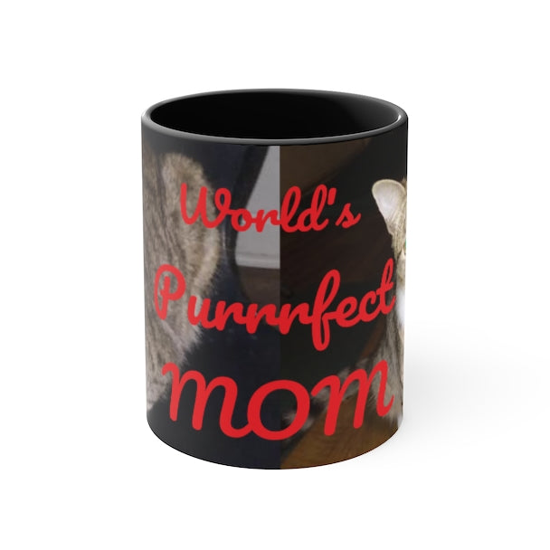 Worlds Purrrfect Mom Accent Mug