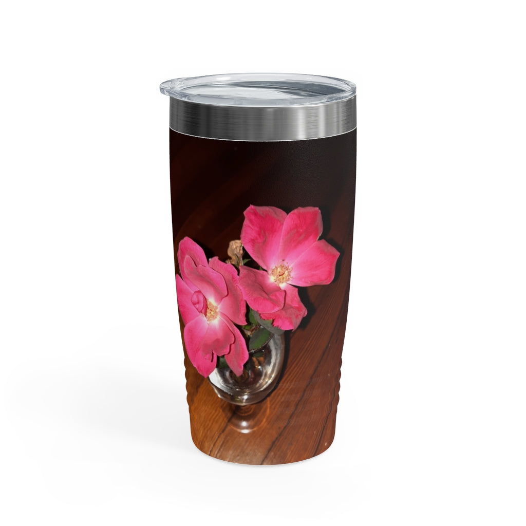 20 oz. Woodgrain Rose Ringneck Tumbler