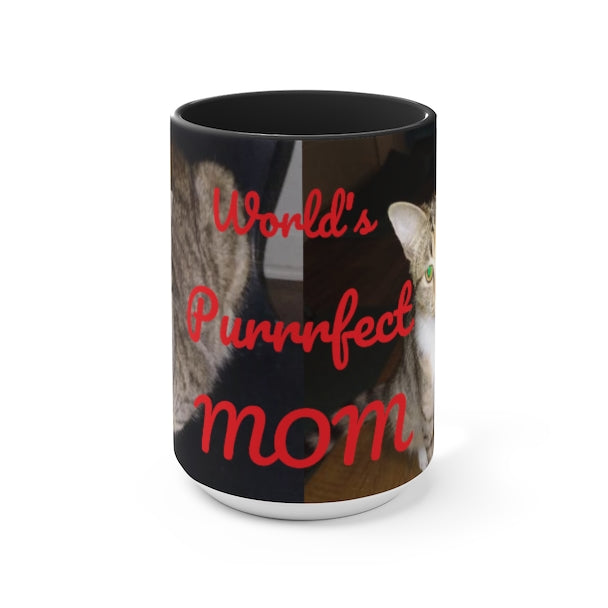 Worlds Purrrfect Mom Accent Mug