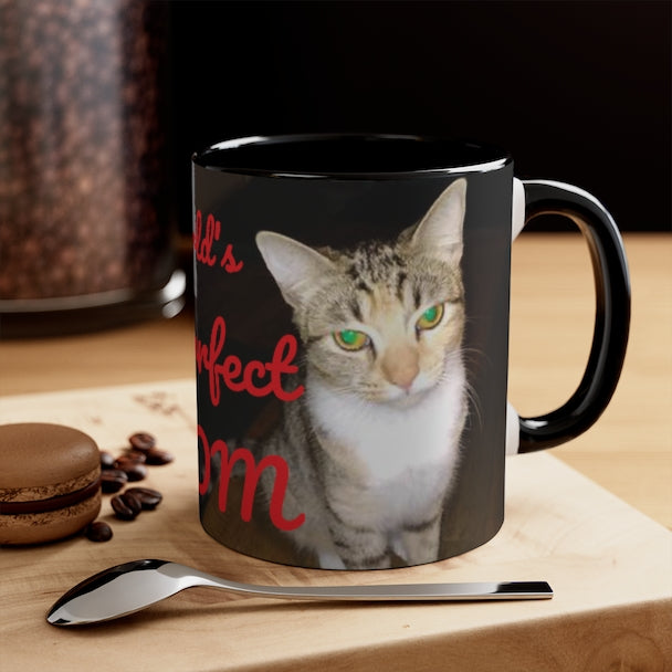 Worlds Purrrfect Mom Accent Mug