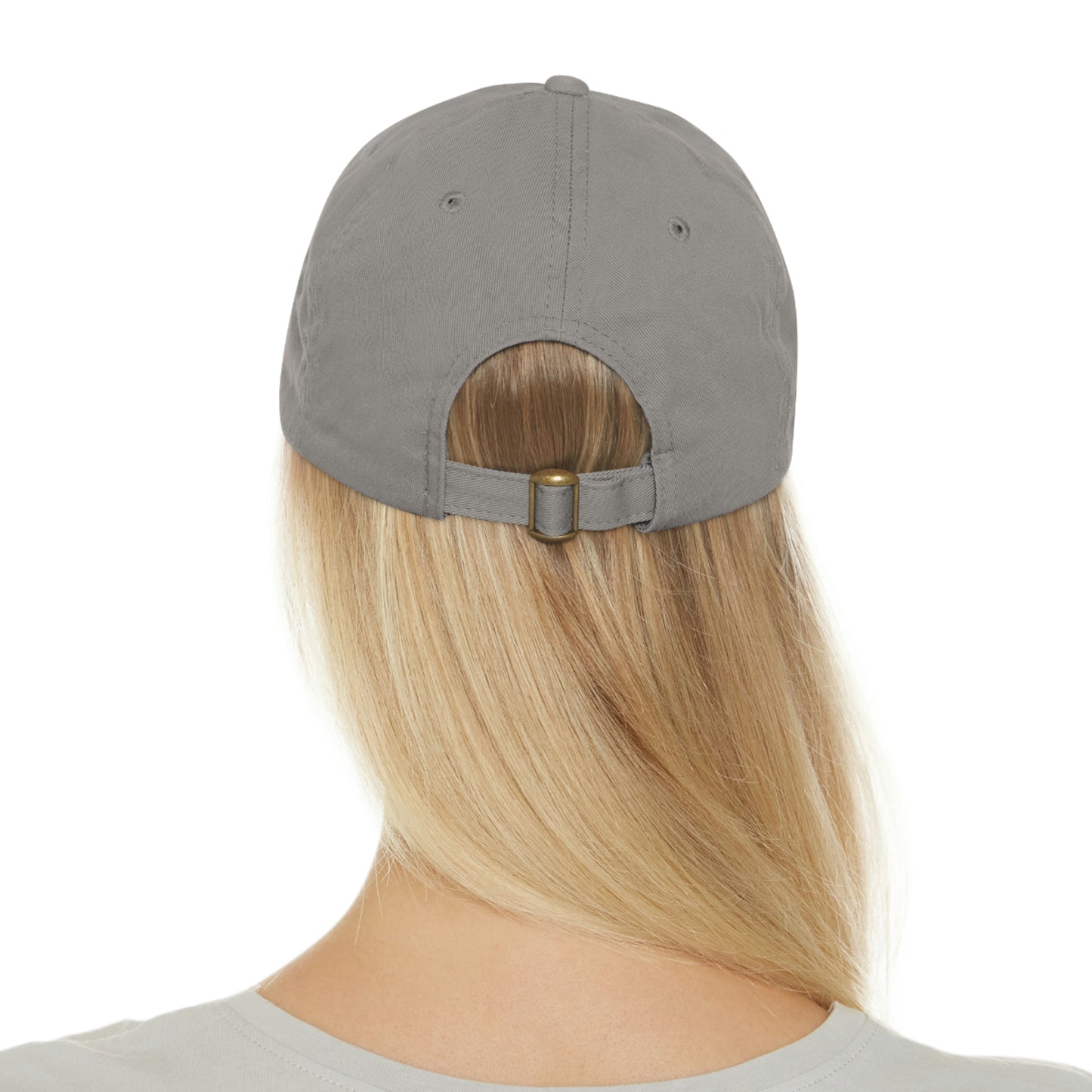 Book house Dad Hat with Leather Patch (Rectangle)